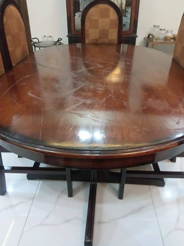 Elegant 6-Seater Wooden Dining Table Set for Sale 0