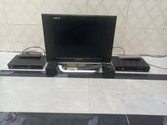 17"L. E. D Sony . 2 H. D Receivers. one Dish 6' foot. 2 speaker