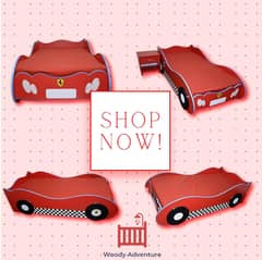 KIDS CAR BED | KIDS BEDS | BABY SINGLE BED | CHILDREN BEDS BY FURNISH