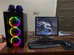 RGB Gaming pc build complete desktop setup with all accessories