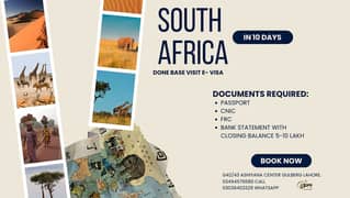 100% done base visit E visa south africa Hassle-Free & Fast Process