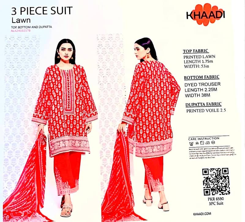 3 Piece Unstich Lawn GulAhmed, Khaadi, Orient, Endenrobe, Nishat 2025 0