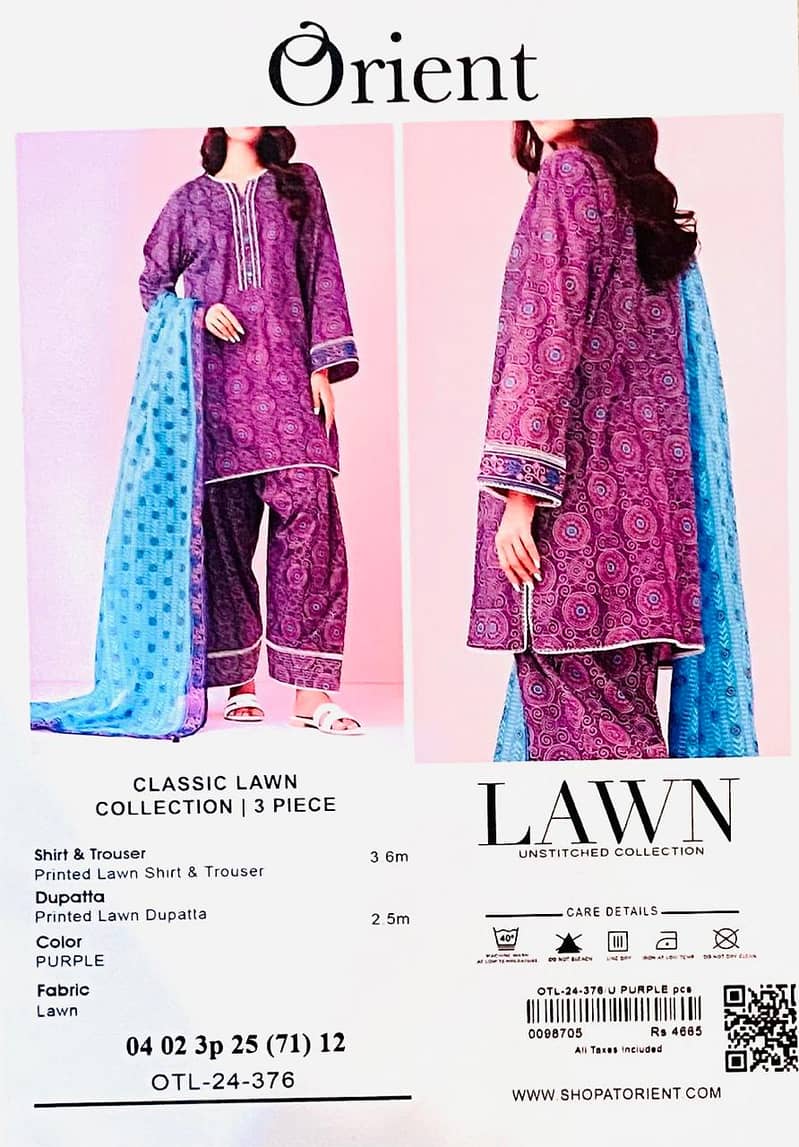 3 Piece Unstich Lawn GulAhmed, Khaadi, Orient, Endenrobe, Nishat 2025 6