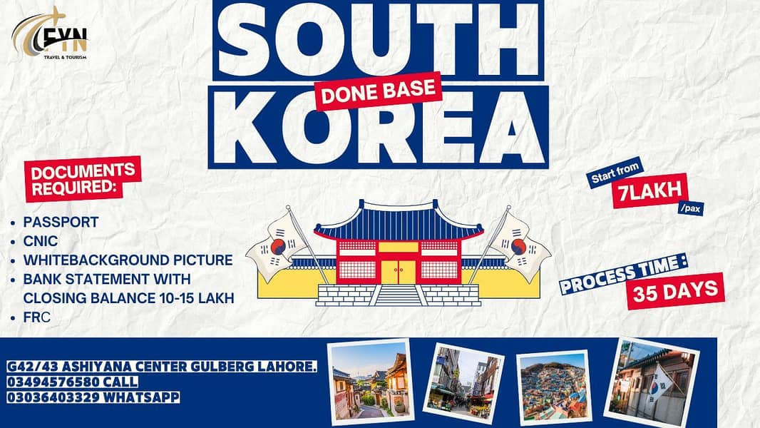 100% Done Base south korea Visit Visa – Fast & Hassle-Free Process 0