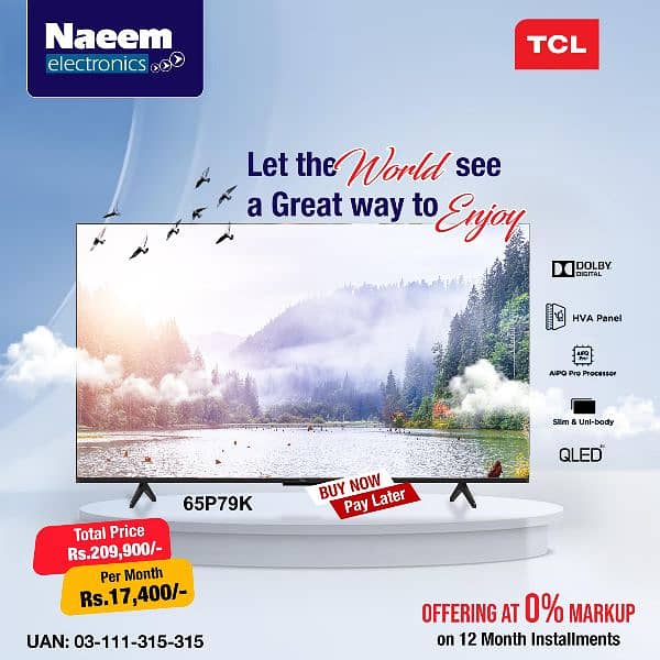 TCL LED All Model's Available with 0% Markup on 12 months instalment 3