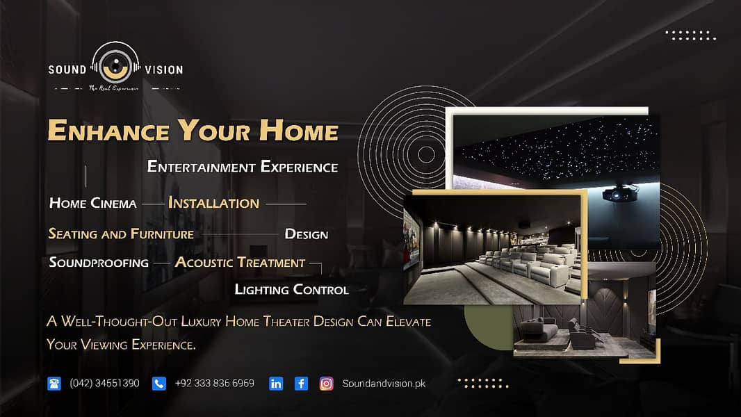 Home Cinema | Design|Installation| AV Solution|Acoustic Solutions 0