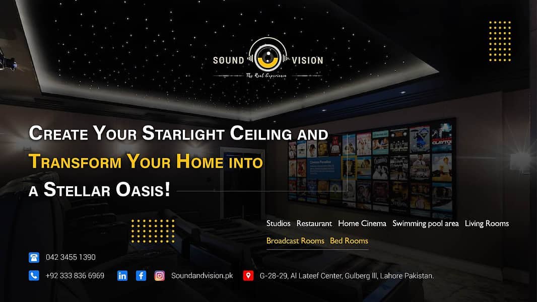 Led lights|Fiber Optic Star-Light Ceiling| Podcast Room|Auditorium 0