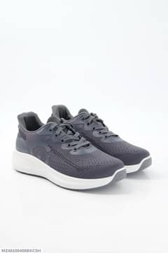 LADIES HIGH SOLE SNEAKERS GREY AND PINK