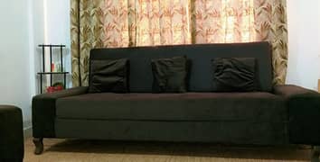 velvet sofa dark brown colour molty form