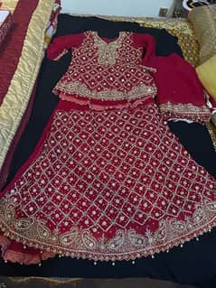 Bridal Red Dress With Jewellery