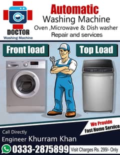 Automatic Washing Machine Repair Dawlance Haier LG Pel Samsung Kenwood