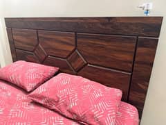 Bed with molty ortho mattress and wardrobe