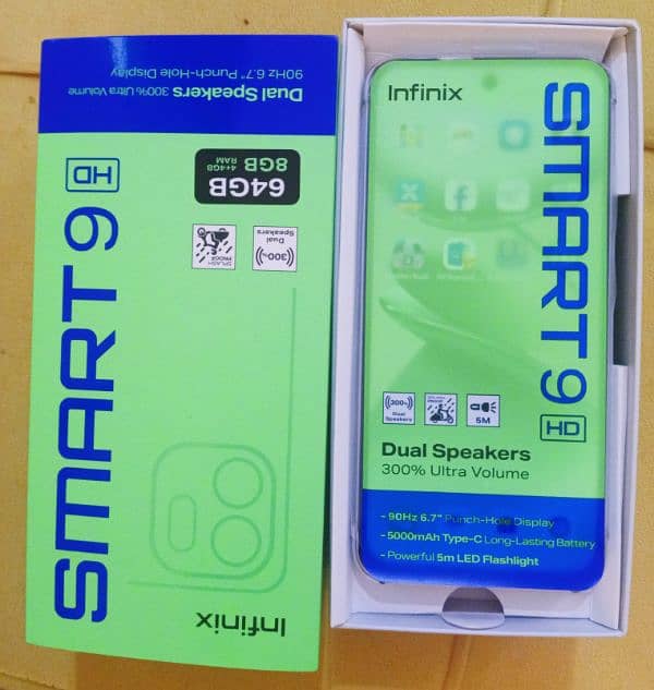 Infinix Smart 9 just box opened. Brand New on Discounted price 1