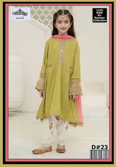 Embrioded  3 Pieces Suit With Duppata