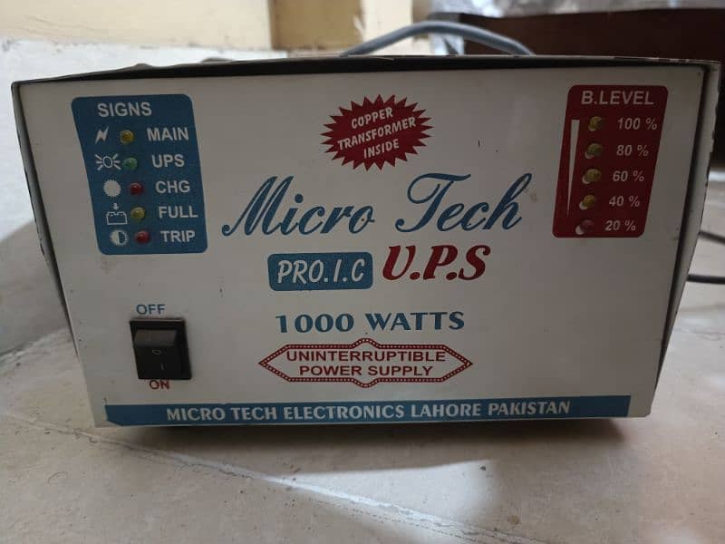 Micro tech pro I. C UPS 1000 watts 0