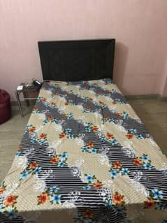 single bed with mattress