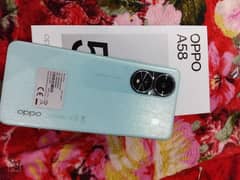 Oppo A58 with box  10 by 10 8+4Ram 128Gb memory