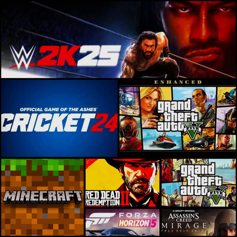 GTA 5/CRICKET 24/WWE 2K25 PC GAMES INSTALL KRWAYE ALL OVER PAKISTAN 0