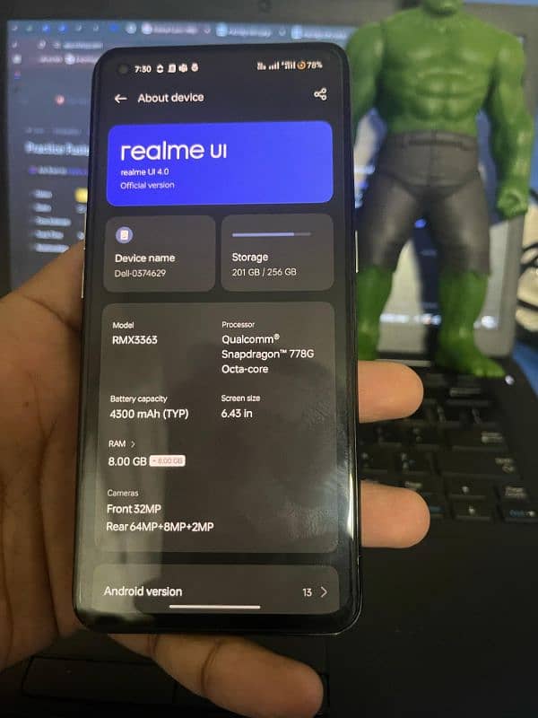 Realme GT Master Edition 8/256 full box leather grey back 6