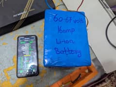 60volt li ion 16amp jk bms battery with bluetooth