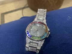 Crystal and dimound iced watch