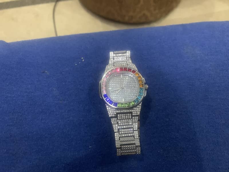 Crystal and dimound iced watch 2