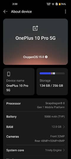 Oneplus 10 pro 12/256 GB