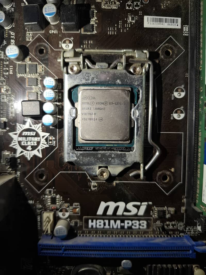 MSI H81M-P33 with Xeon E3-1271 v3 & 16GB Ram 1