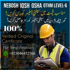 Nebosh Certificate Available