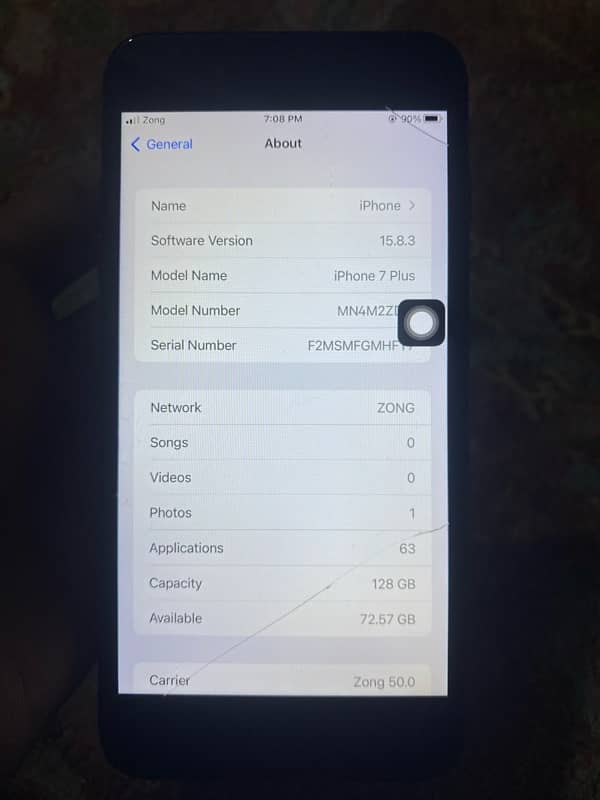 iPhone 7plus pta 128gb 3