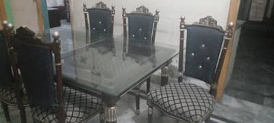 DINNING table 6 set chair