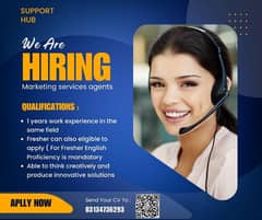 hiring as a USA  marketing service agents only Lahore male and female