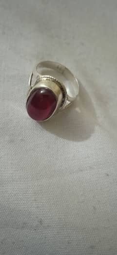 Ring chandi with Anari Yaqoot