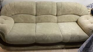5 Seater Sofa Set with Velvet Fabric