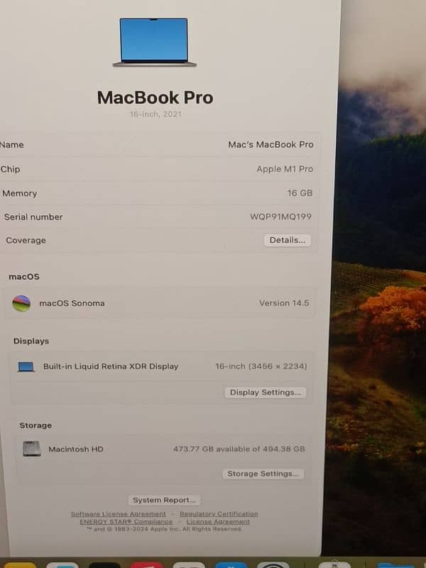 MACBOOK PRO M1 2021 16 INCH 16GB RAM 512GB SSD LUSH CONDITION 8