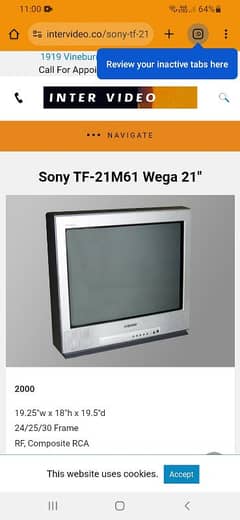 Sony wega 21 inch television