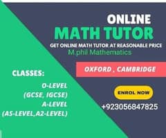 Tutor Male/Female Home Tutor 9th,10th,F. Sc O/A Level tutor03056847825