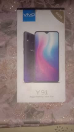 vivo y91 mobile 3/64 with box