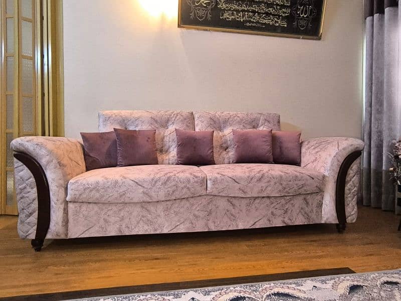 7 Seater sofa set with curtain set FOR SALE 4