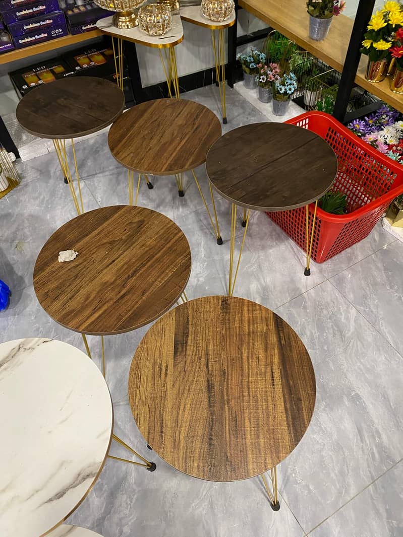 set of 3 Round coffee Table HIGH Gloss Nesting End Tables 4