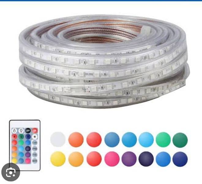 RGB LIGHT 50 METER ROLL WITH 12 ADOPTER 0