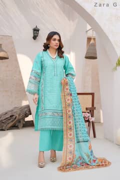 Lawn dress with high quality fabric