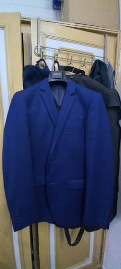 2 piece pent coat blue suit from Monark Brand