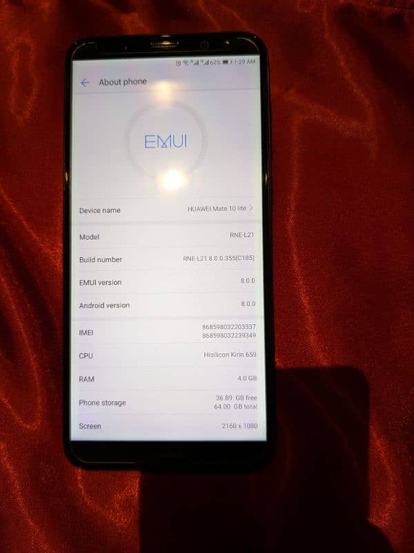 Huawei Mate 10 Lite - New condition Dual sim PTA approved with Box 7