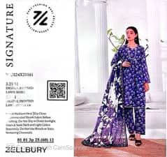 Zellbury 3Pc digital printed lawn unstitched