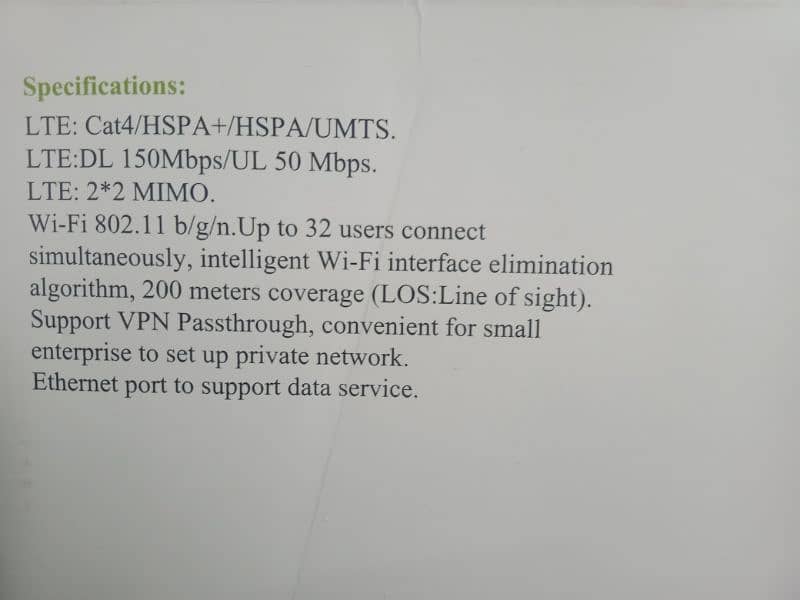 Zong/Jazz 4G Router K-10 4