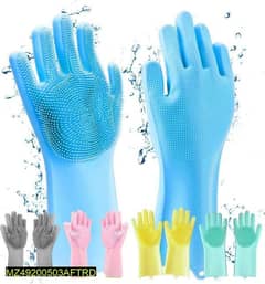 silicon Washing gloves