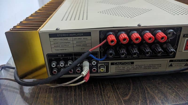 Qinxwz power + mono amplifier 600watt 5.1 channel 3