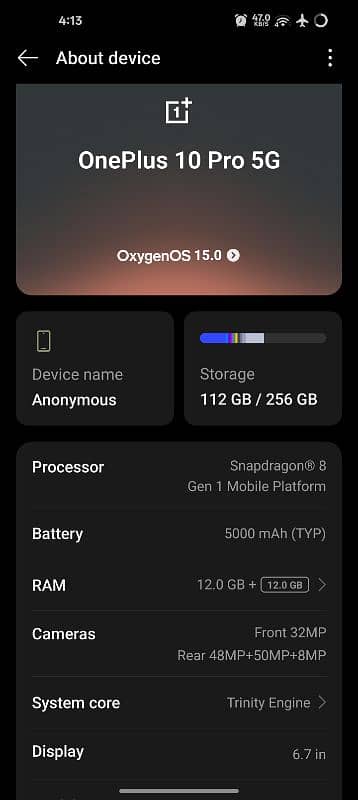 one Plus 10 pro 5G 5