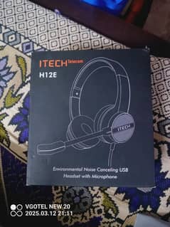 I tech telecom headphones with mic